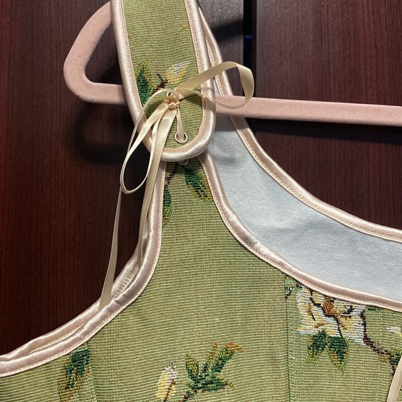 Scarlet Darkness Corset Tops for Women Renaissance Lace Up Floral - Picture 2 of 8